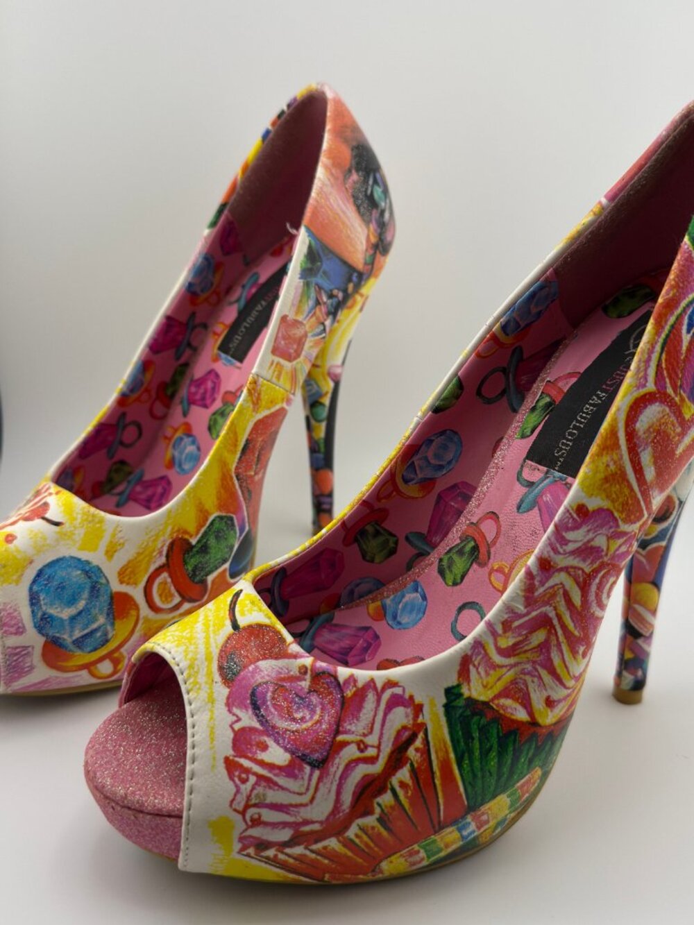 Iron Fist Latisha Wood Sweets for my Sweet Candy Skull High Heels Women (Size 9) - Picture 6 of 6